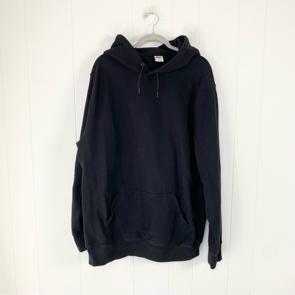 J.Crew Heritage 14 oz. Fleece Hoodie Black Size XXL Tall Style #BJ447‎